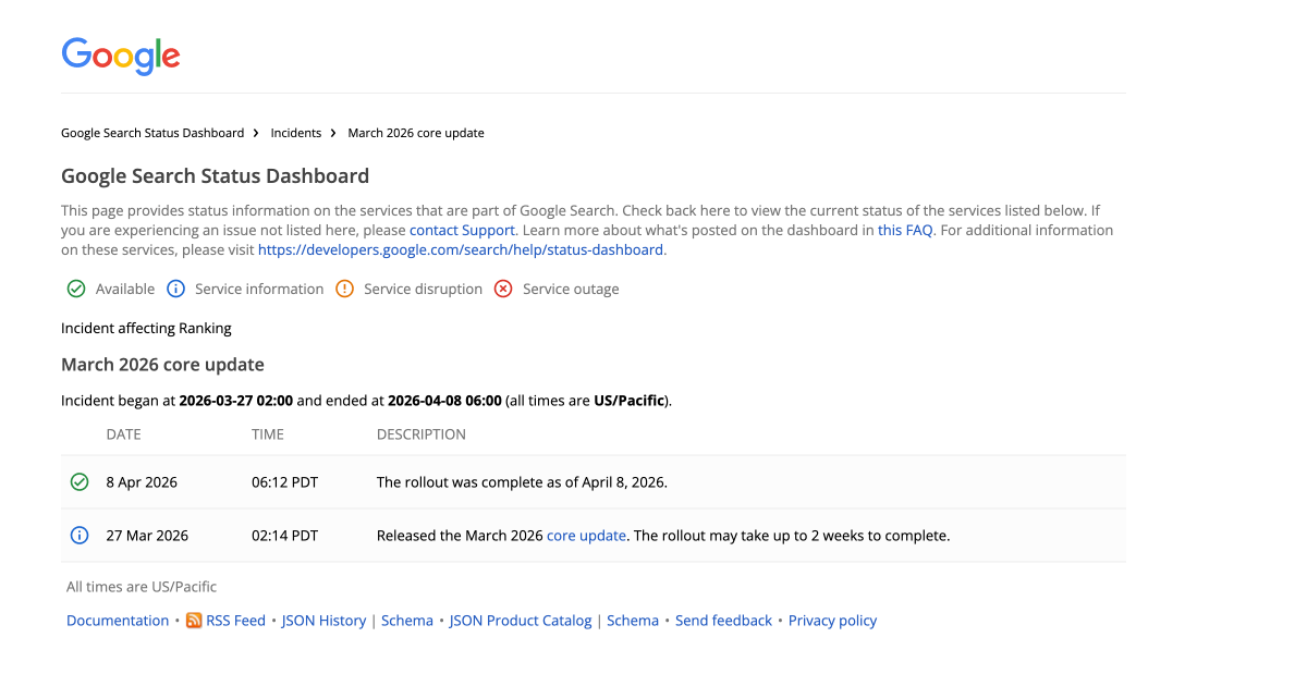 Google Mart 2026 Güncellemesi